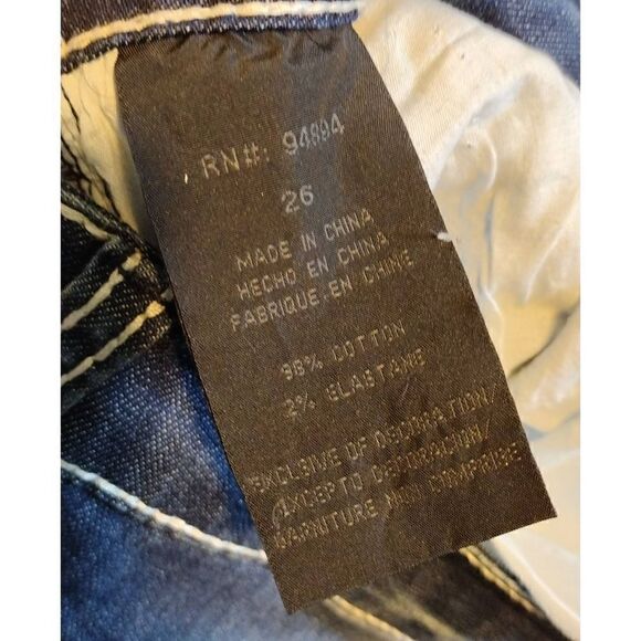 NWT Live Hard Play Hard Jeans Women Size 26 Rhinestone Embellished Pockets. Wais - Picture 8 of 9